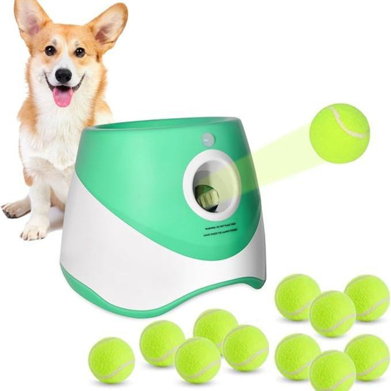 3 Mode Adjustable Pet Toy with Tennis Balls,Automatic Dog Ball Launcher & 3 Balls, Petsupplies for Indoor Outdoor Interactiveplaying