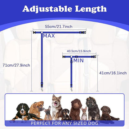 Cat Car Seat Belt Leash for Pets, Adjustable Pet Safety Strap, Car Seat Belt Dog Leash, Durable Car Safety Leash for Small Dogs, Dog Traction Rope