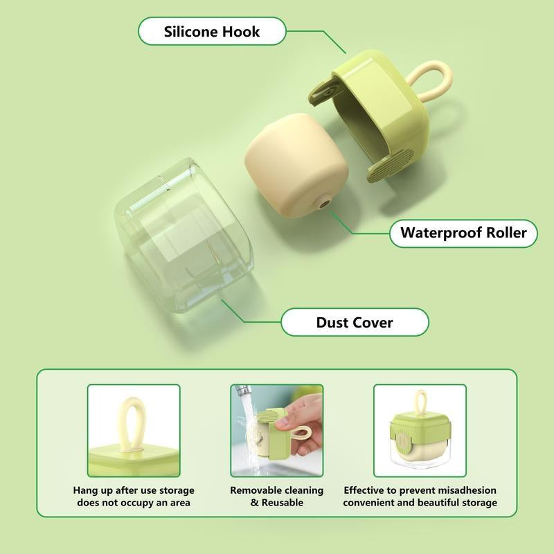 2-Pack Reusable Mini Lint Rollers – Washable Sticky Removers for Pet Hair, Portable for Clothes, Travel & Household