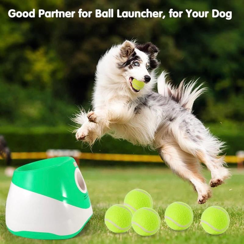3 Mode Adjustable Pet Toy with Tennis Balls,Automatic Dog Ball Launcher & 3 Balls, Petsupplies for Indoor Outdoor Interactiveplaying