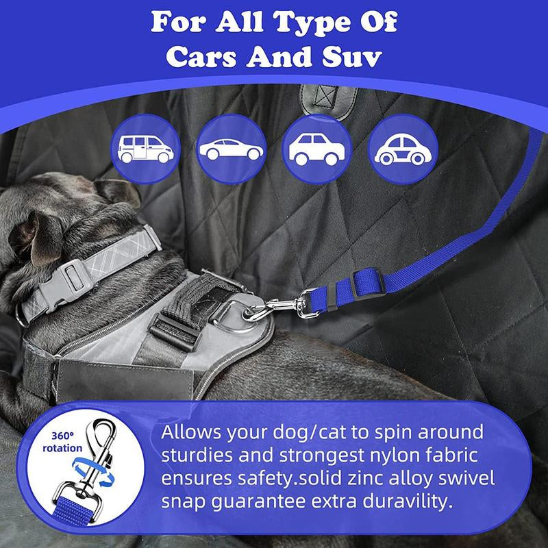 Cat Car Seat Belt Leash for Pets, Adjustable Pet Safety Strap, Car Seat Belt Dog Leash, Durable Car Safety Leash for Small Dogs, Dog Traction Rope