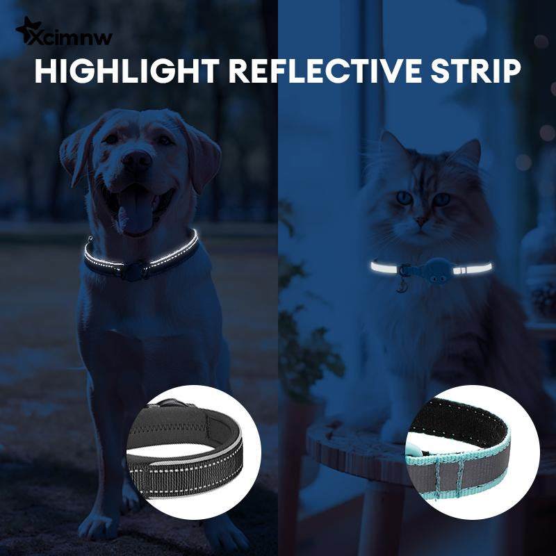 Xcimnw-Cat Dog Collar with GPS Tracker, Waterproof Cat Dog Collar with Luminous & Reflective Fish Pattern, Lightweight Kitten Puppy Collar, Hidden GPS Tracker for Cats Puppy, Kittens, Boyfriend Gift