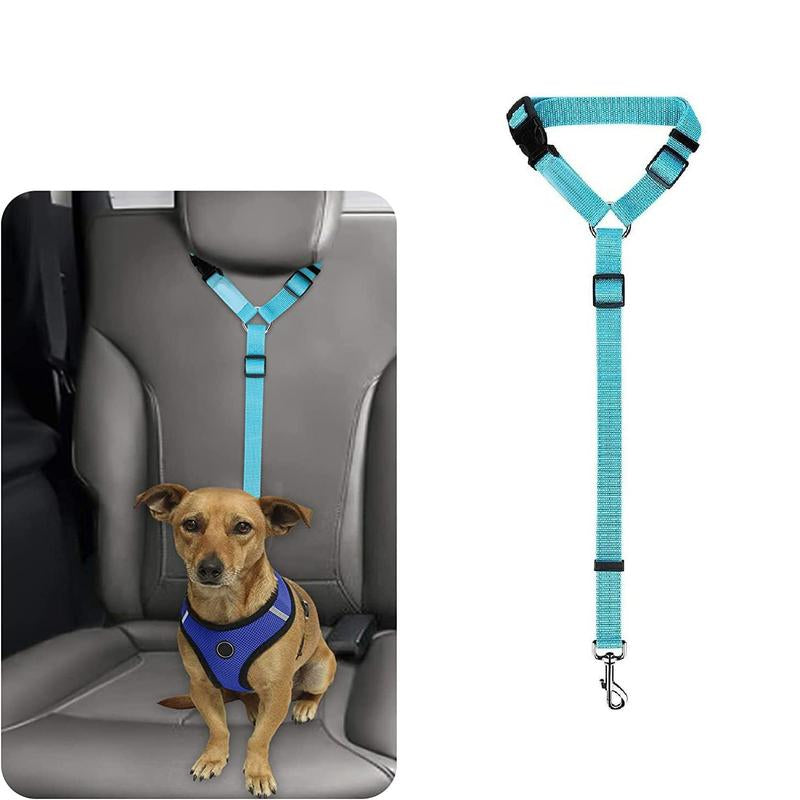 Cat Car Seat Belt Leash for Pets, Adjustable Pet Safety Strap, Car Seat Belt Dog Leash, Durable Car Safety Leash for Small Dogs, Dog Traction Rope