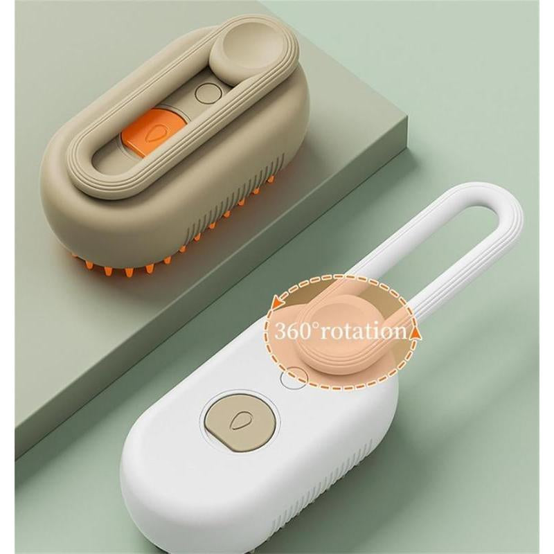 Steam Pet Brush for Pet Hair 3-IN-1 Steamy Cat Brush Grooming Comb for Dog Steam Brush for Cats Remove Flying Fur Steam Advanced Pet Hair Removal Comb Pet Pal Brush Cleaning,Pet Steam Brush,Cat Dog Hair Remover, Adjustable Pet Hair Remover,Pet Steamy Mist