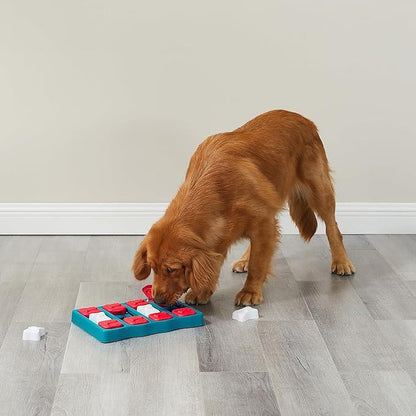 Training Dog Brick Puzzle Toy with Flip, Lift, & Slide Treat Hiding Compartments Dogs Puzzle Interactive Treat Puzzle Dog Toy, Level 2 Treat Dispenser 1