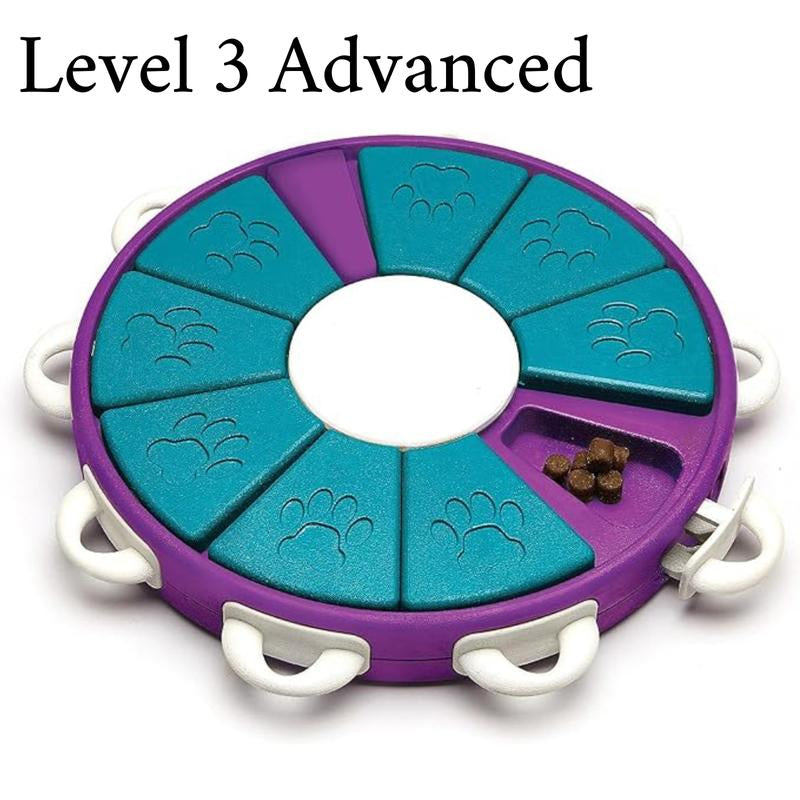 Training Dog Brick Puzzle Toy with Flip, Lift, & Slide Treat Hiding Compartments Dogs Puzzle Interactive Treat Puzzle Dog Toy, Level 2 Treat Dispenser 1