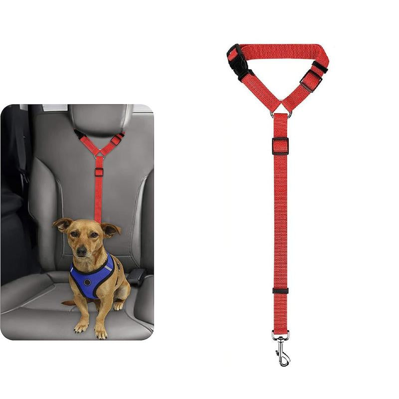 Cat Car Seat Belt Leash for Pets, Adjustable Pet Safety Strap, Car Seat Belt Dog Leash, Durable Car Safety Leash for Small Dogs, Dog Traction Rope