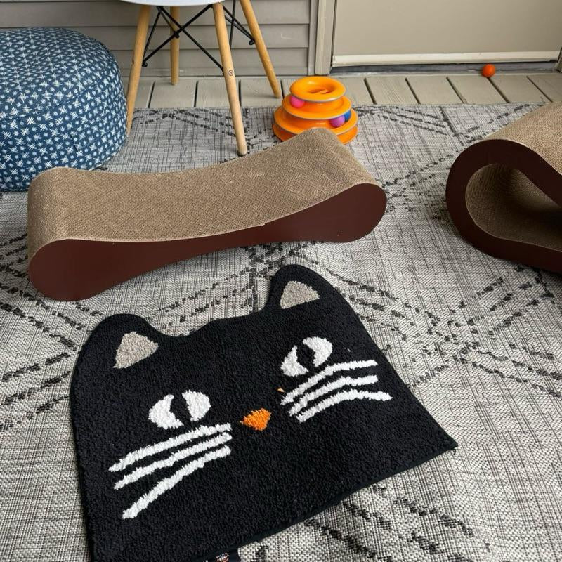 Fluffydream2In1 Cat Scratcher Lounge Bed - Soft Material, Curved Design, Ideal for Cats, Versatile Use