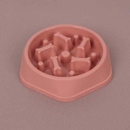 Dog Slow Feeding Bowl, Bone Column Design Dog Feeder, Pet Slow Eating Dish, Pet Feeding Supplies, Dog Accessories